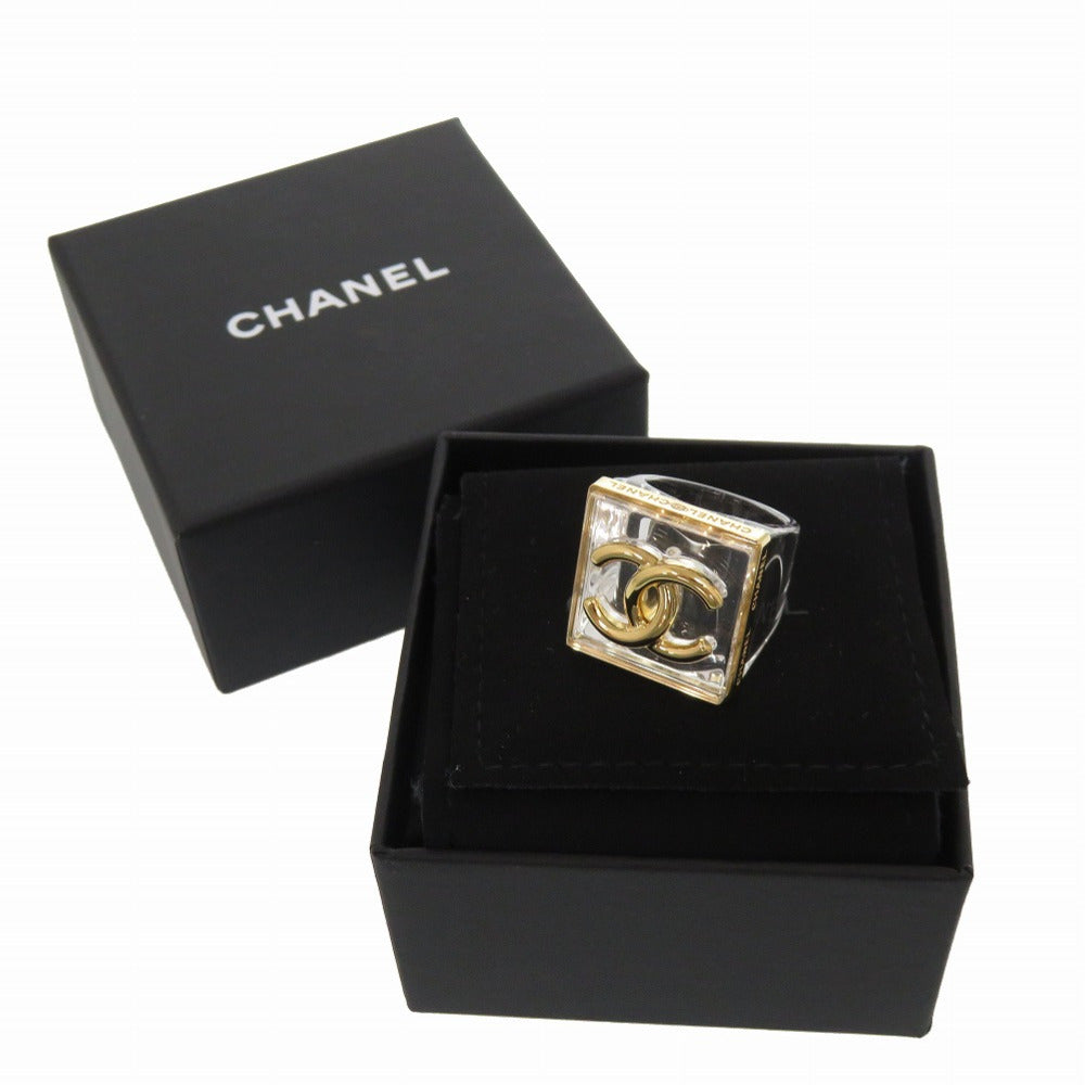 CHANEL Ring plastic gold COCO Mark Women