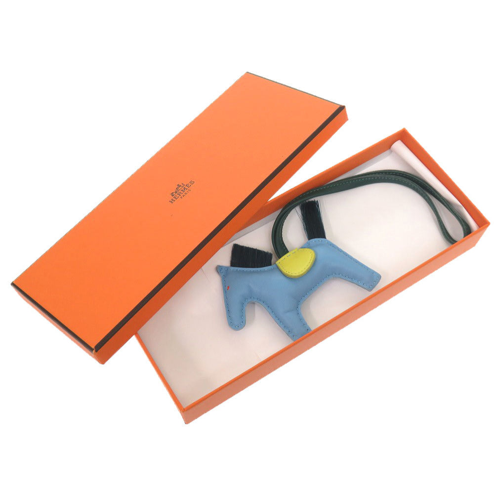 HERMES key ring Anjou Milo, Crinolan Celeste Rodeo PM unisex(Unisex)