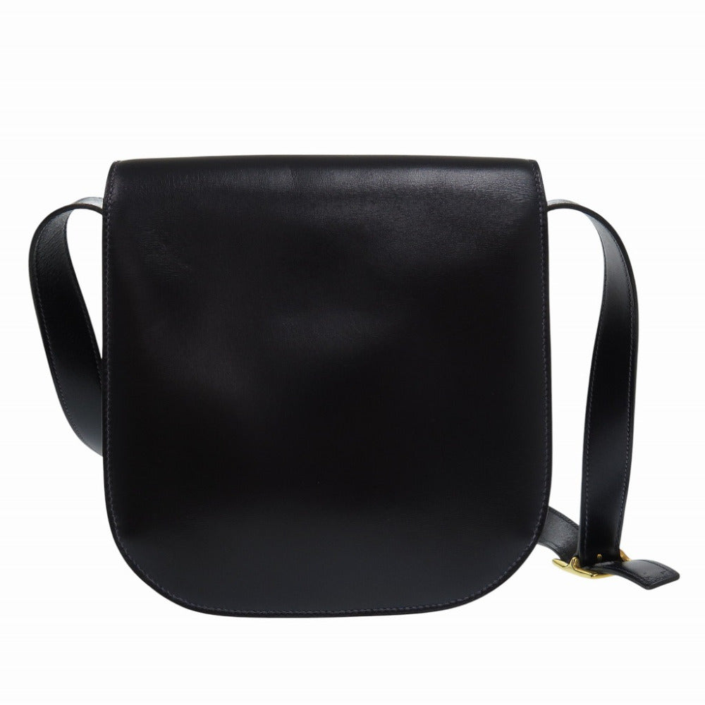 HERMES Shoulder Bag Box scarf black vintage Shoulder Bag Women