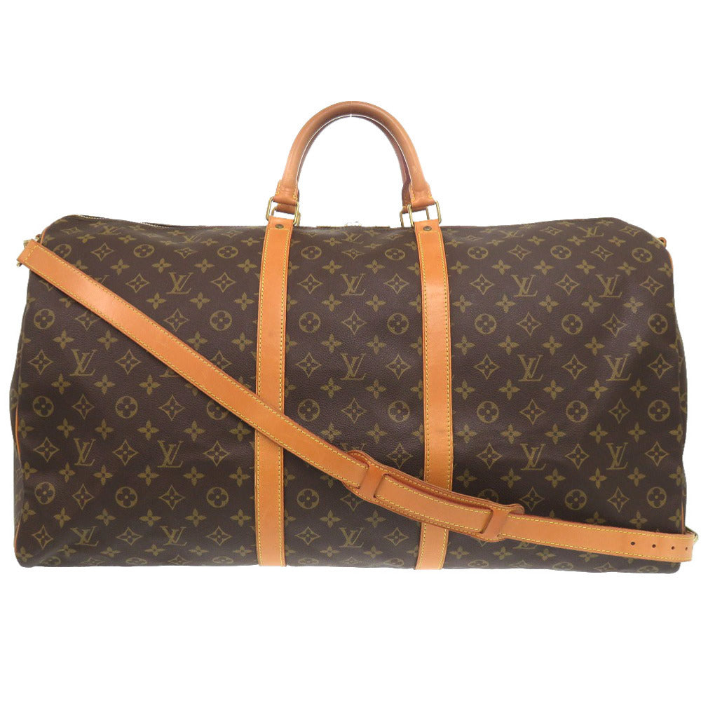 LOUIS VUITTON Boston Duffel bag M41412 Monogram canvas Brown Monogram Keepall bandouliere60 mens