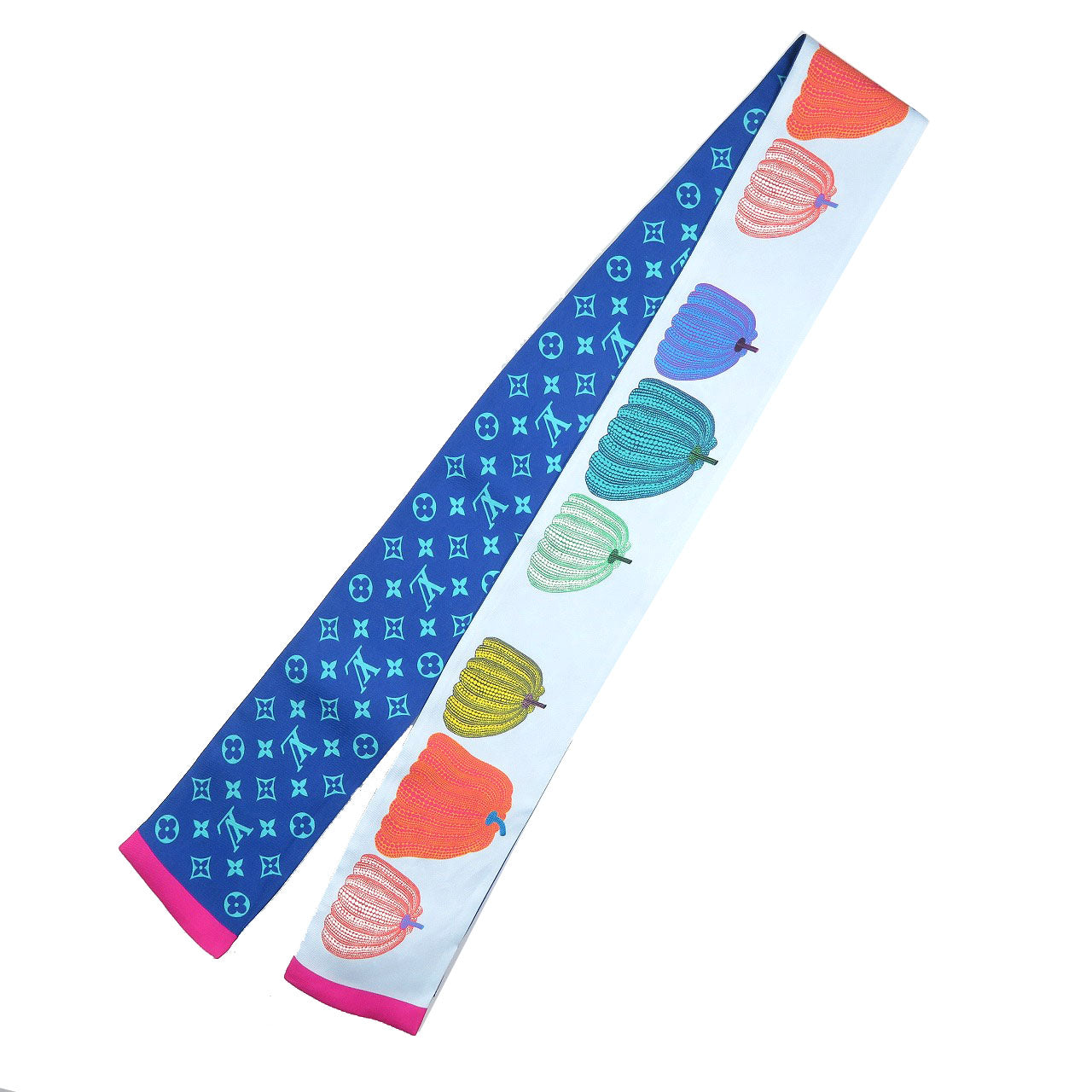 LOUIS VUITTON scarf M78391 silk blue LVxYK Bando Pumpkin Women