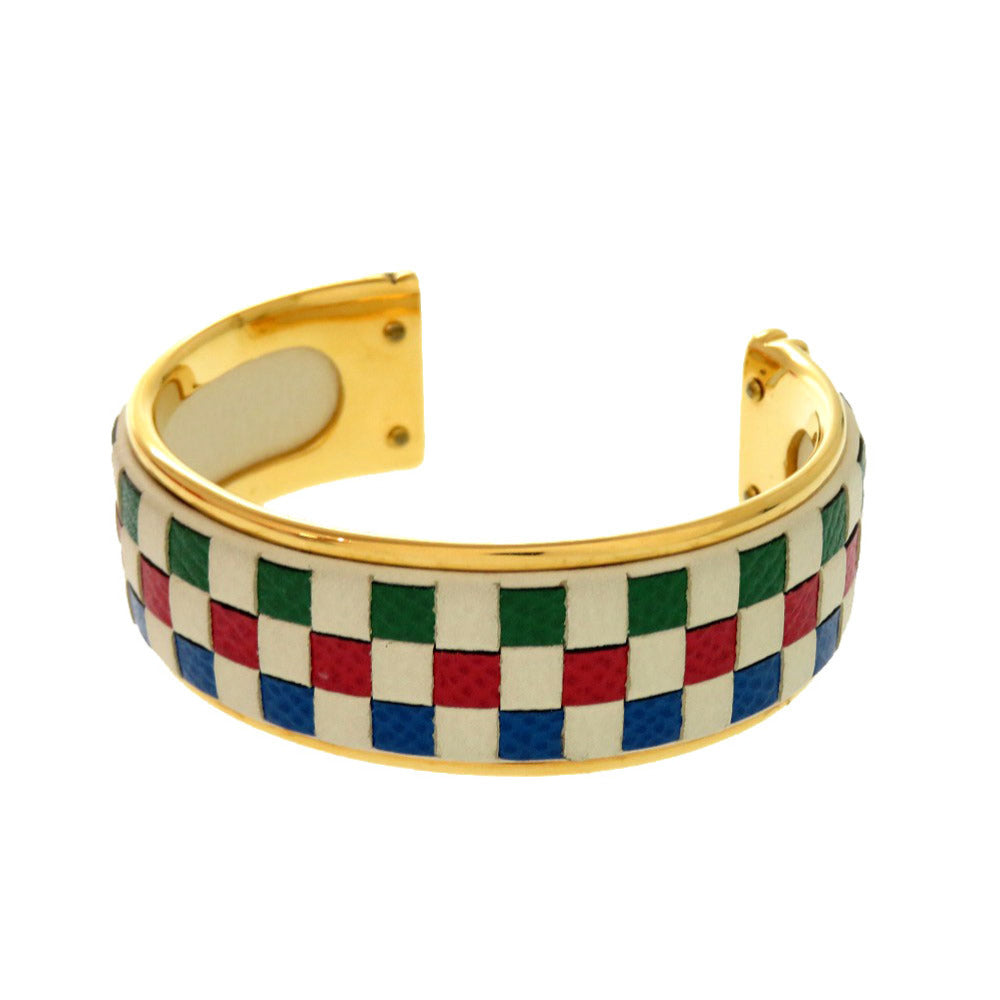 HERMES bracelet metal multicolor checker Women