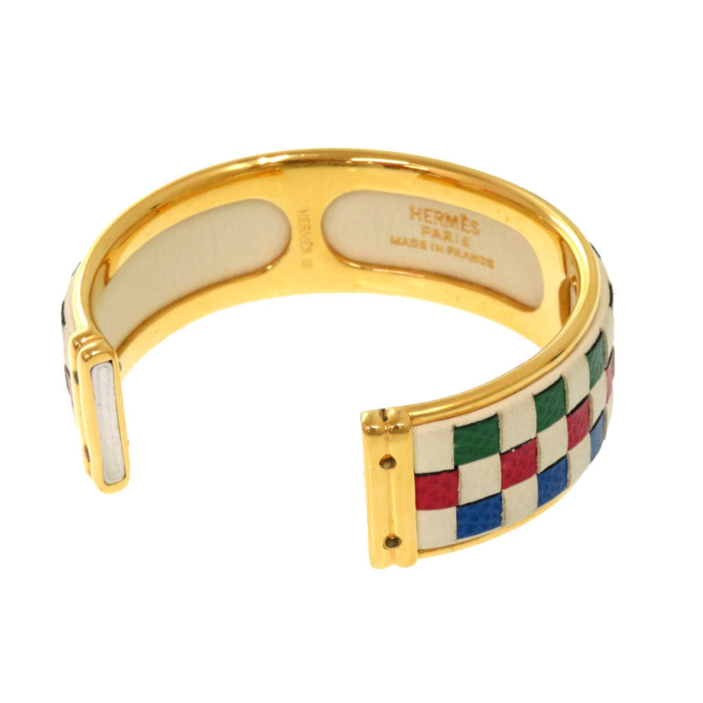 HERMES bracelet metal multicolor checker Women