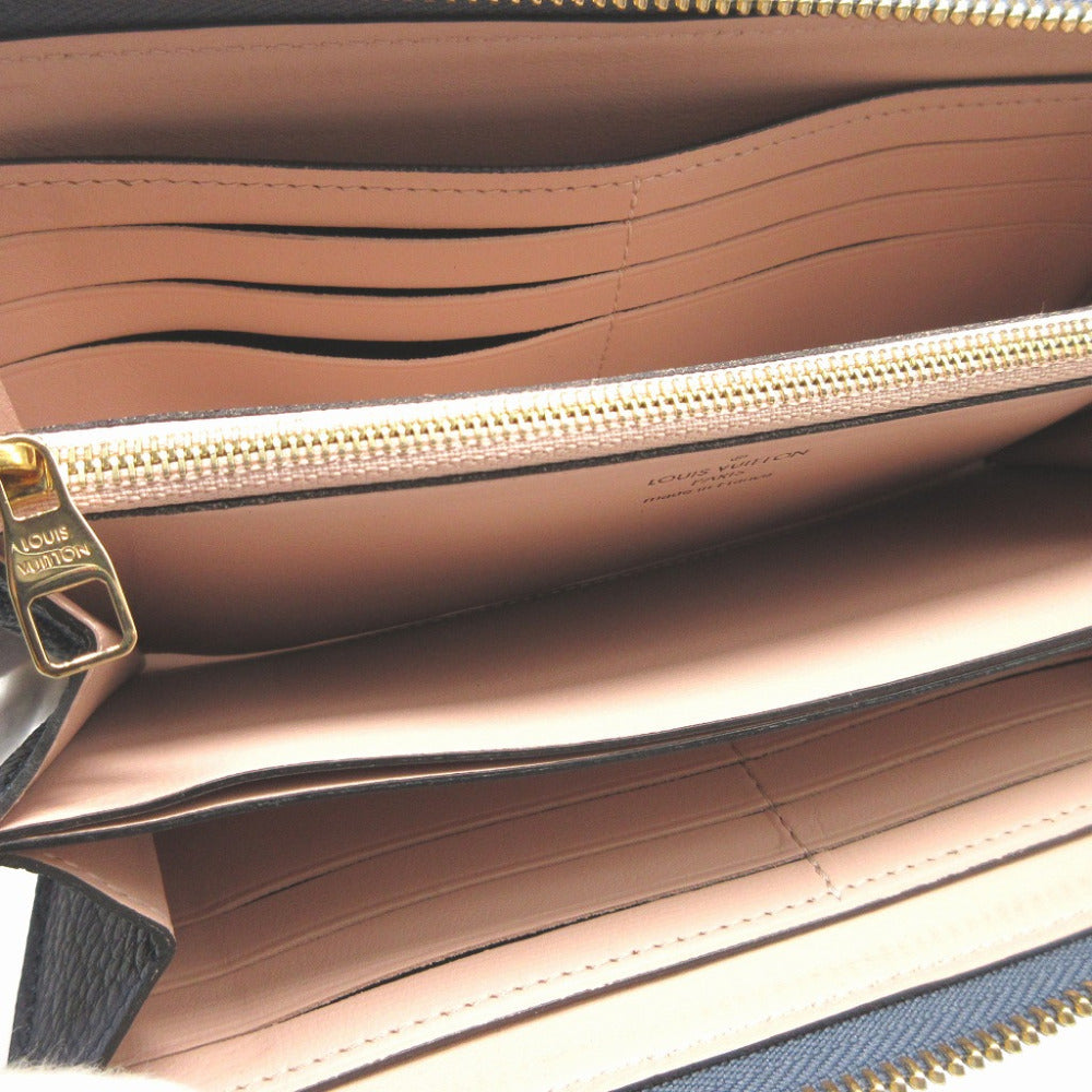 LOUIS VUITTON Long Wallet Purse M68582 leather Blue Marine L-shaped fastener Portefeuille comet unisex(Unisex)