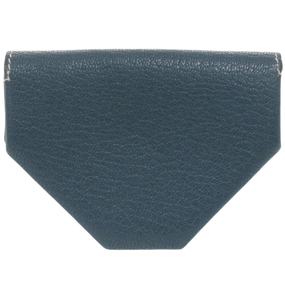 HERMES Coin case Shave blue Le Van Cator Women