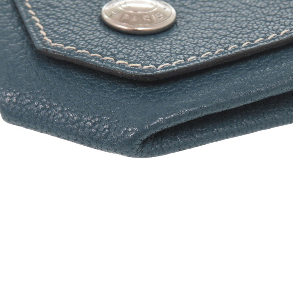 HERMES Coin case Shave blue Le Van Cator Women