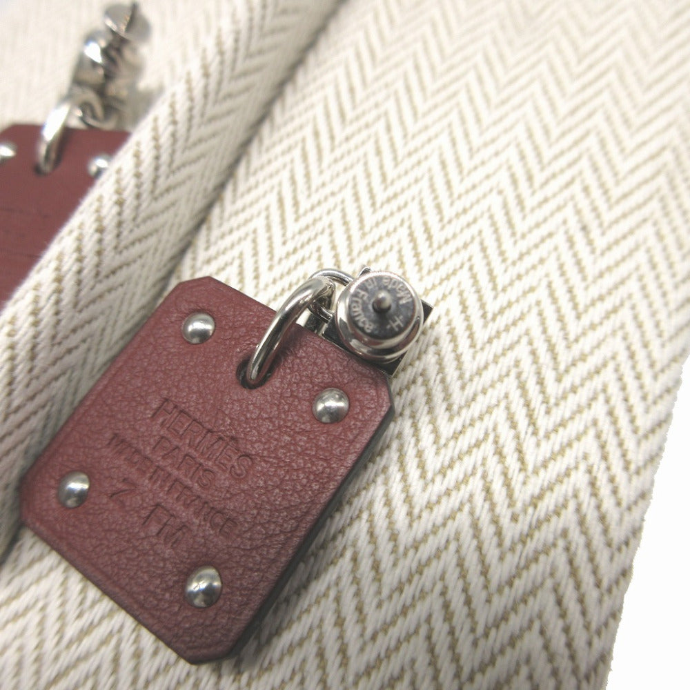 HERMES Pierce Leather, Metal Brown heart Asdukour Women