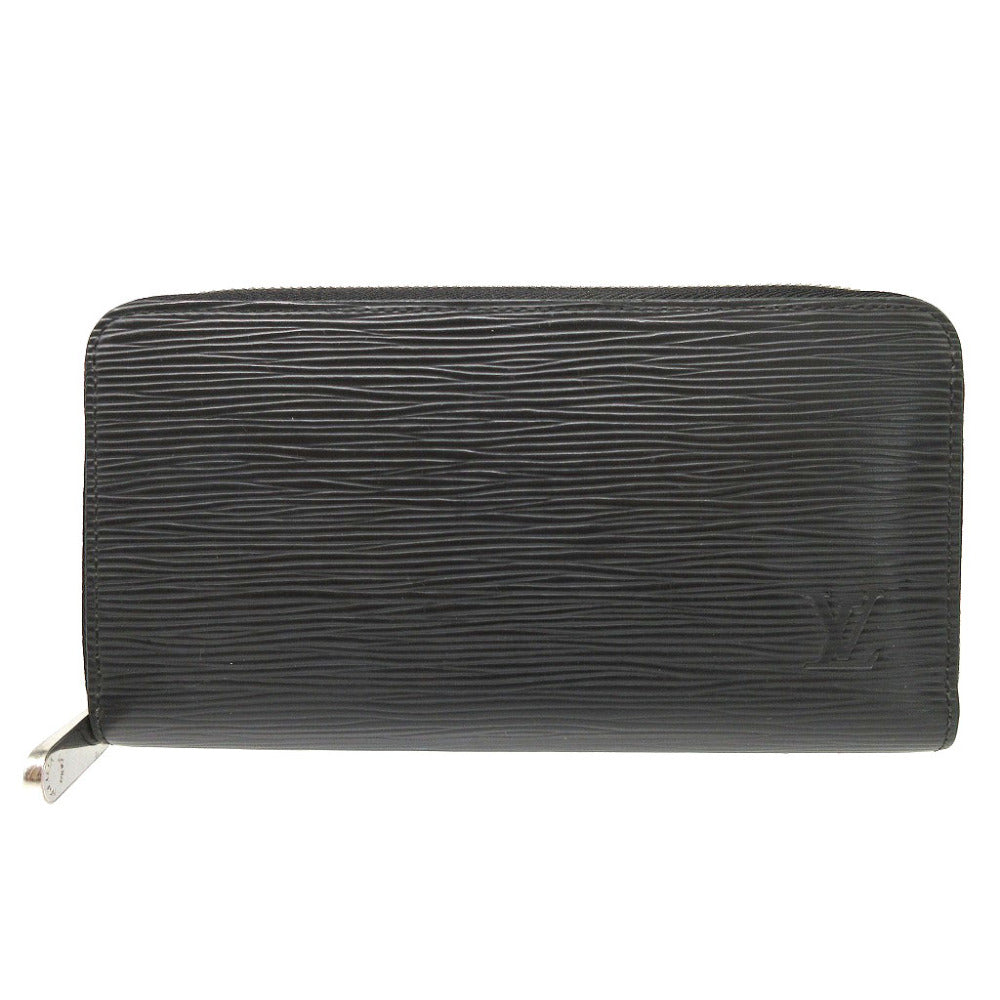LOUIS VUITTON Long Wallet Purse M61857 Epi Leather Noir Zip Around Epi Zippy wallet Women(Unisex)