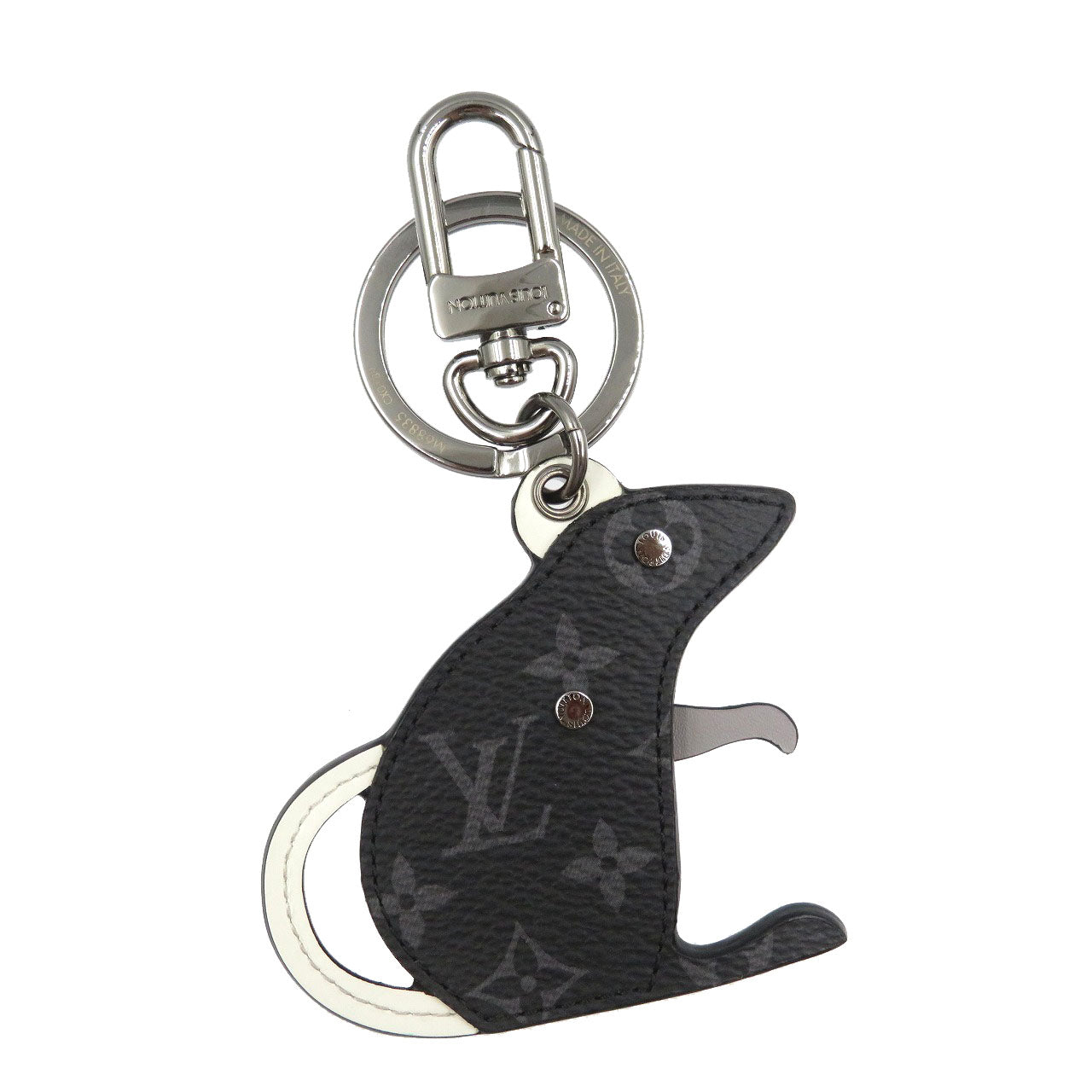 LOUIS VUITTON key ring M68835 Monogram Eclipse, Metal black Monogram Eclipse Portocre LV Rat unisex(Unisex)