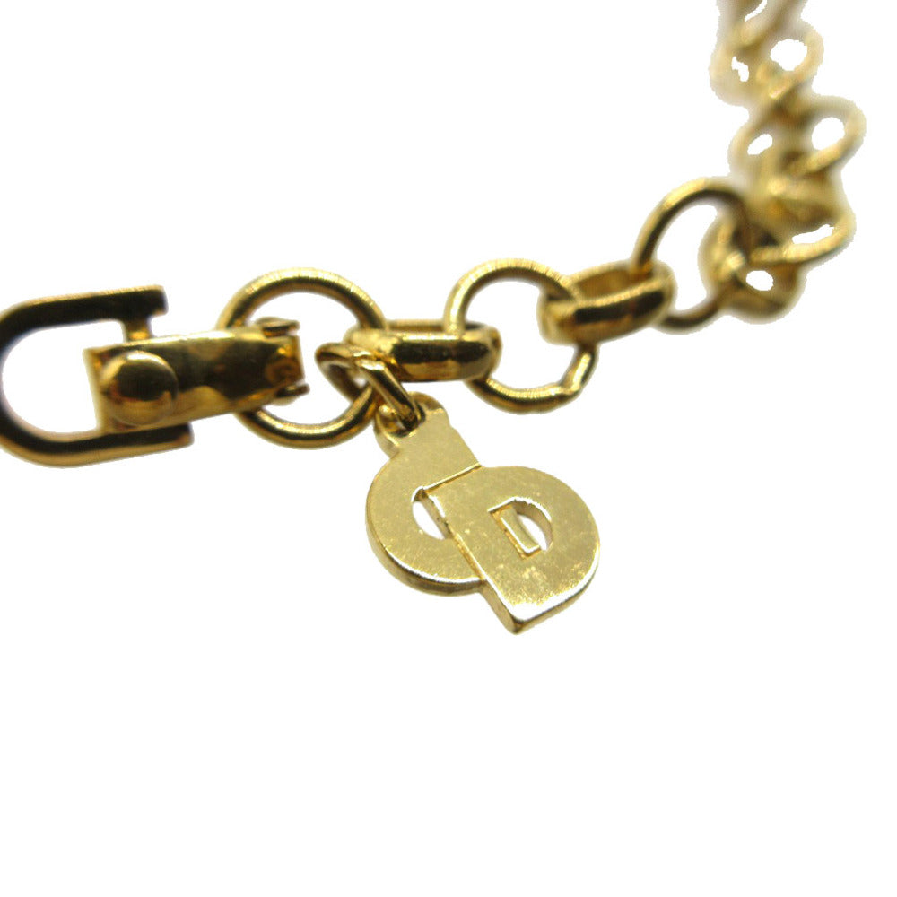 Christian Dior Necklace metal gold Vintage Choker Rope Women