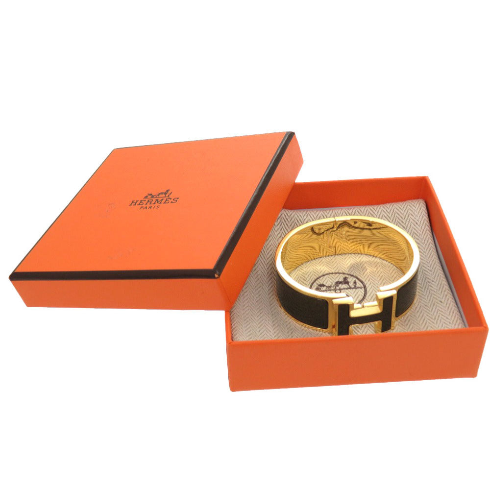 HERMES Bangle metal Noir de Re clic Crack H Glitter
