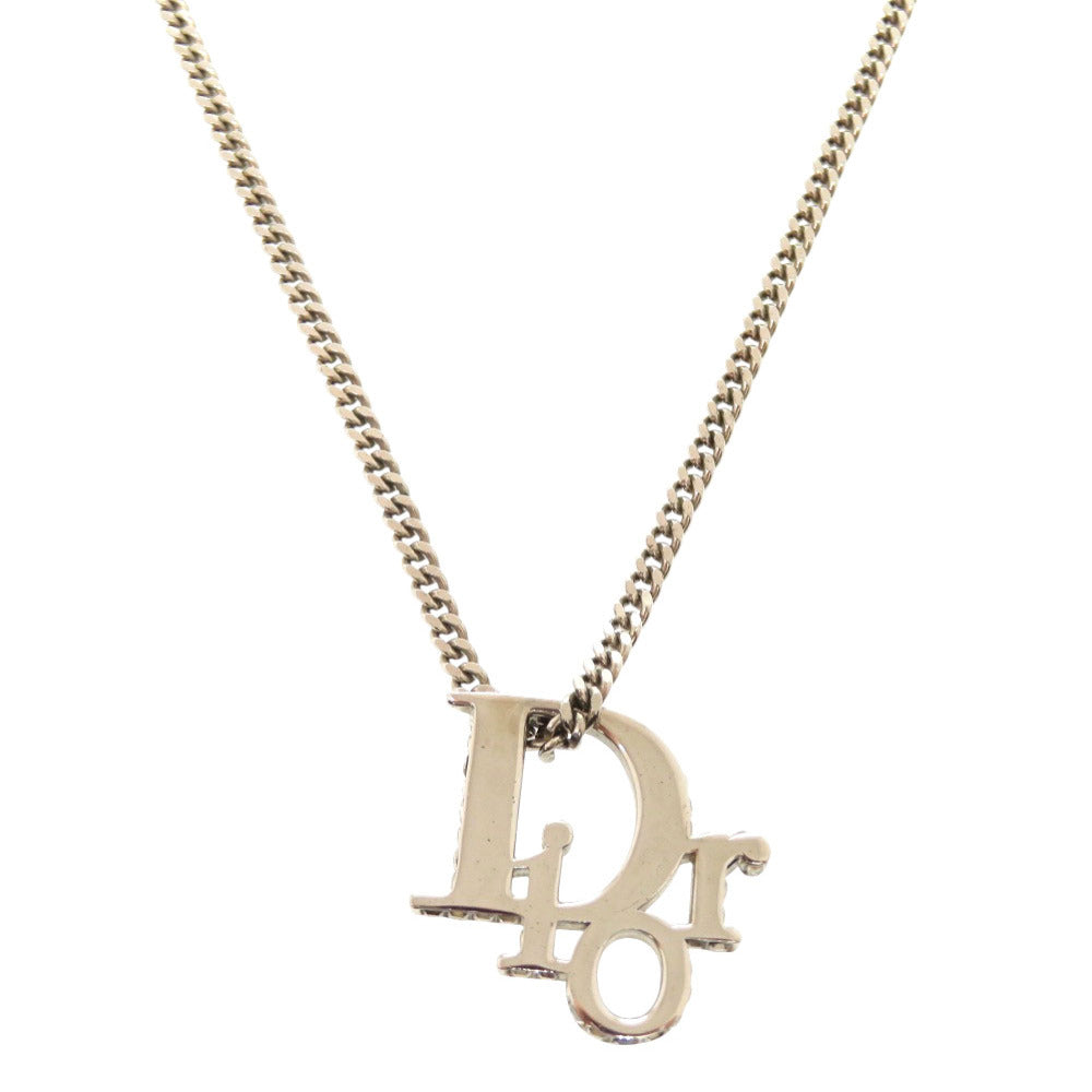 Christian Dior Necklace metal Silver logo Women