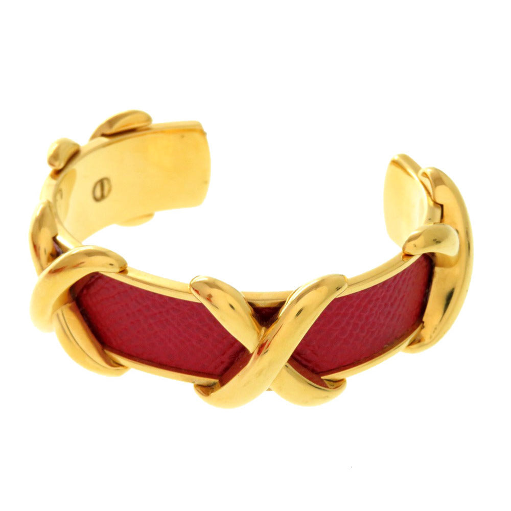 HERMES Bangle metal Red cross Women