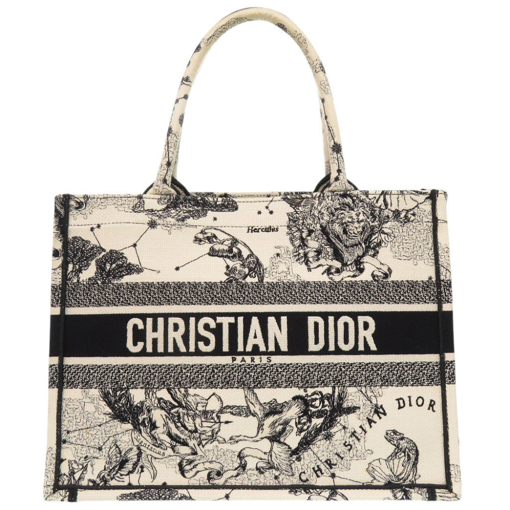 Christian Dior Tote Bag M1296ZRHZ-M06E canvas white Book Tote Medium Women