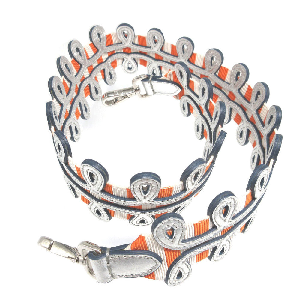 FENDI Shoulder strap Canvas, Leather Orange Strap you Women