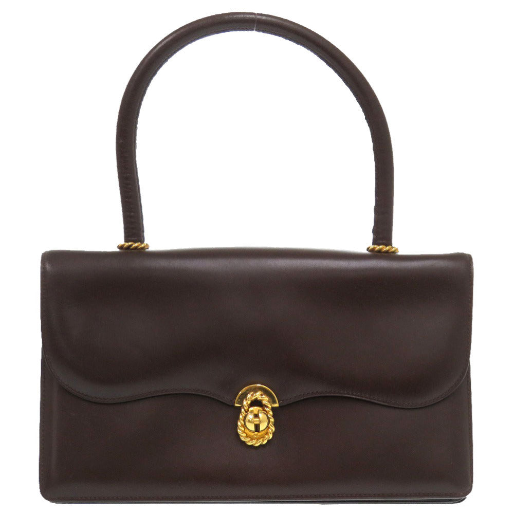 HERMES Handbag Box scarf Brown Escal Women