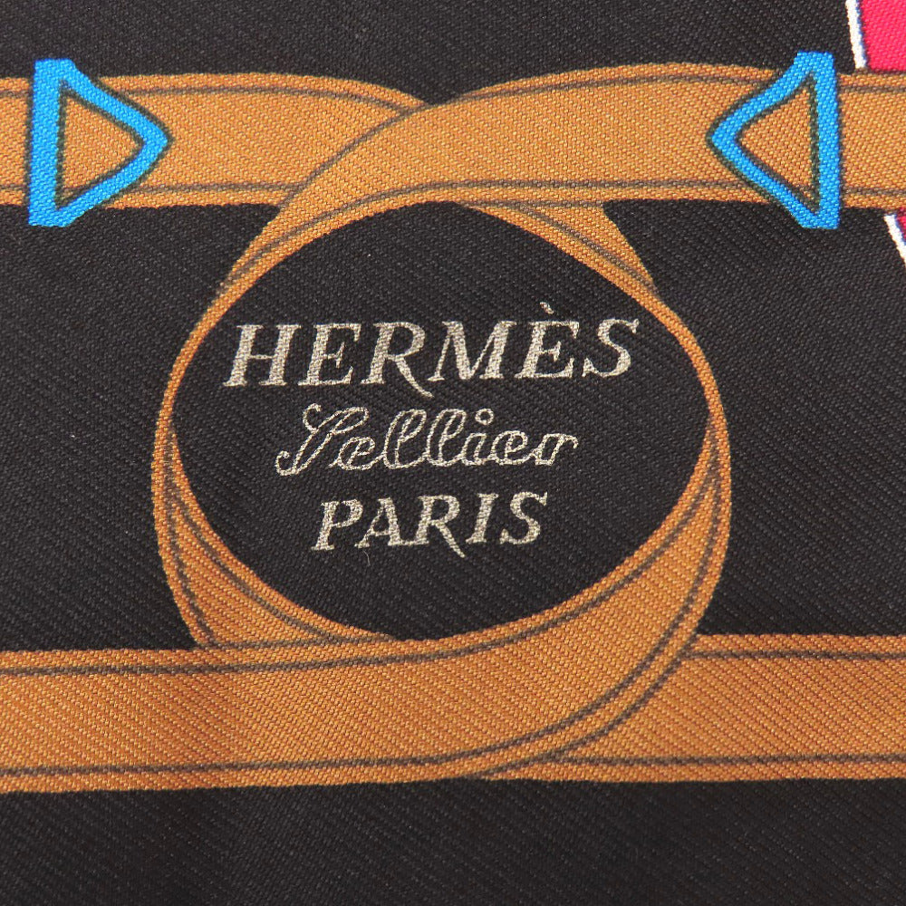 HERMES scarf silk multicolor Carre45 Golden Spur Eperon d'or Women