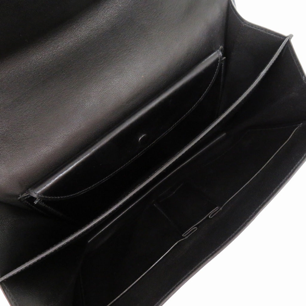 HERMES Shoulder Bag Box scarf black vintage fonsbell Women