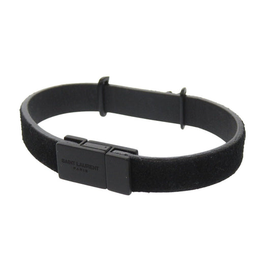 SAINT LAURENT PARIS bracelet Suede black Cassandra logo Women