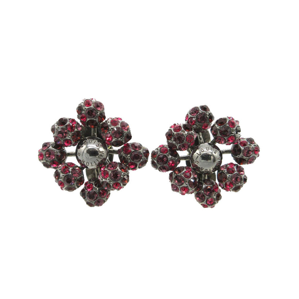 LOUIS VUITTON Earring M65695 Stone, Metal Black Silver Berg Milleune Women