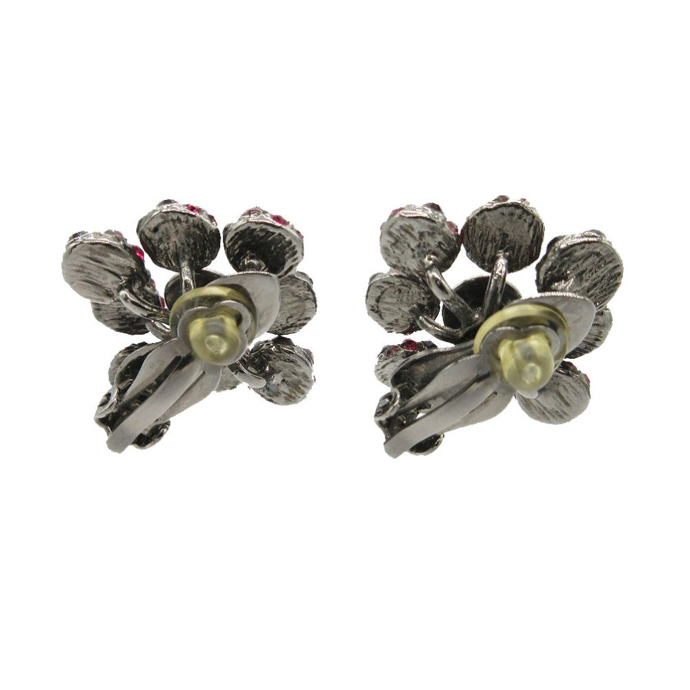 LOUIS VUITTON Earring M65695 Stone, Metal Black Silver Berg Milleune Women