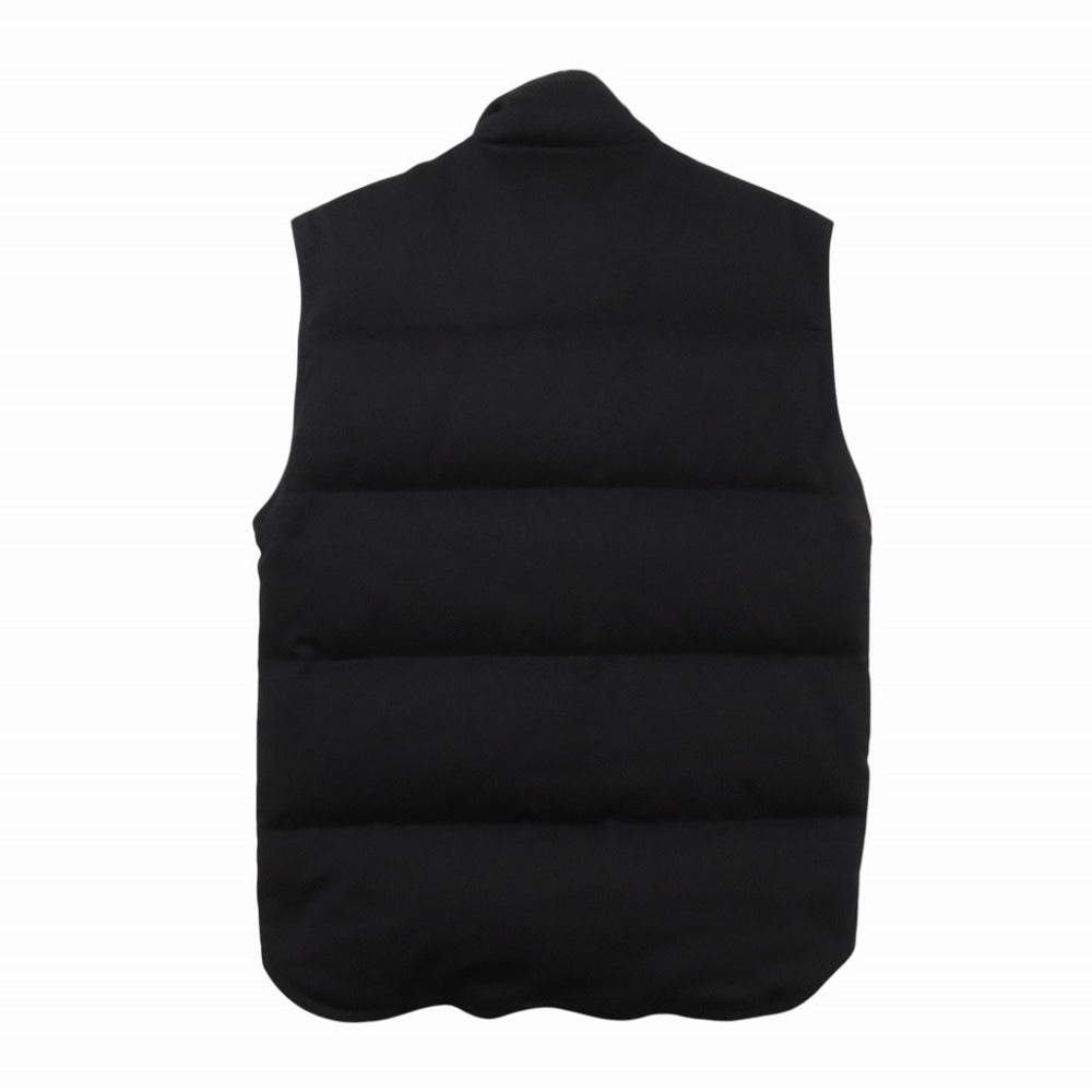 HERMES Down vest Cashmere, Nylon black Cashmere down vest mens 46