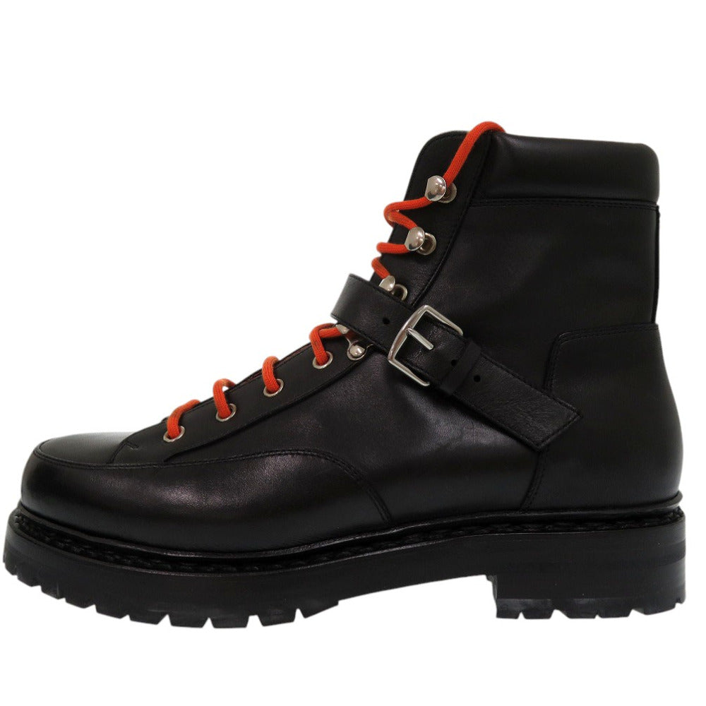 HERMES boots 132251ZH leather black HIKING Mountain boots size 39 mens 39
