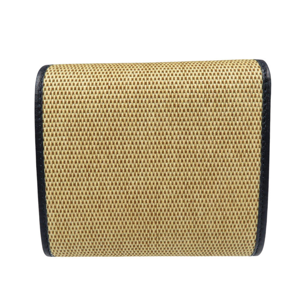 GUCCI Bifold Wallet 621891 Canvas, Leather beige Horsebit Women
