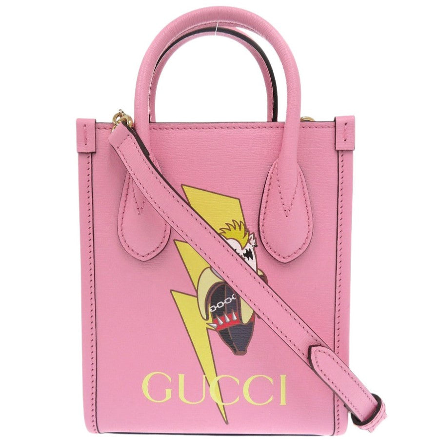 GUCCI Handbag 671623 leather pink Bananya collaboration Women