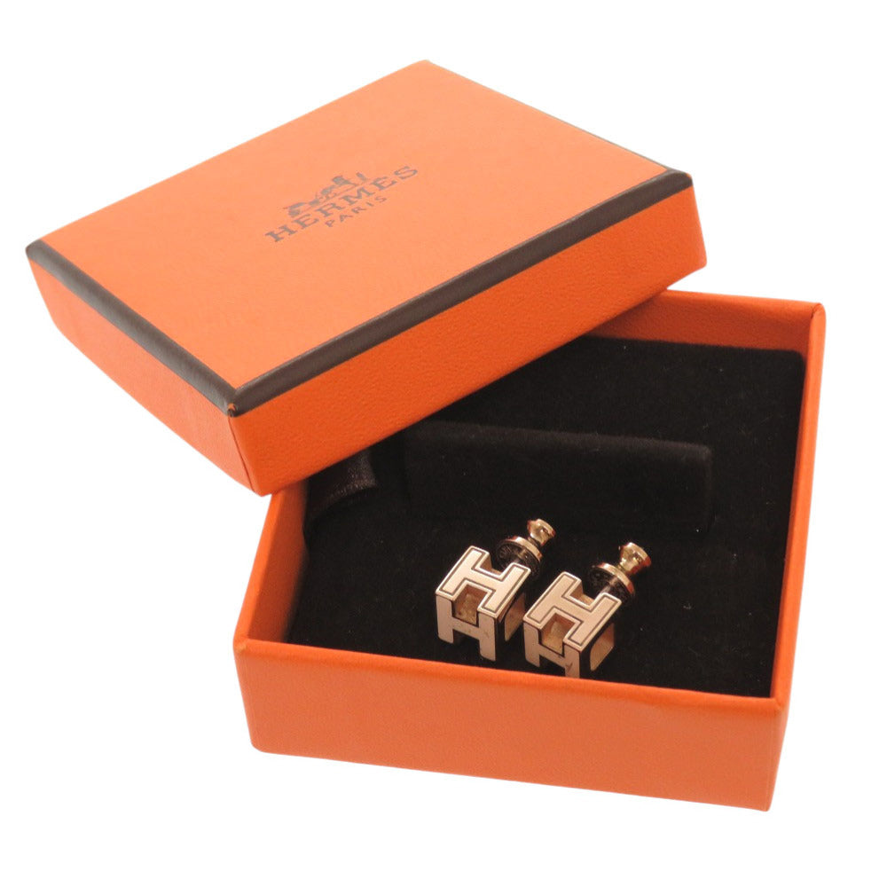 HERMES Pierce metal Ivory Cardue Ash H-cube Women