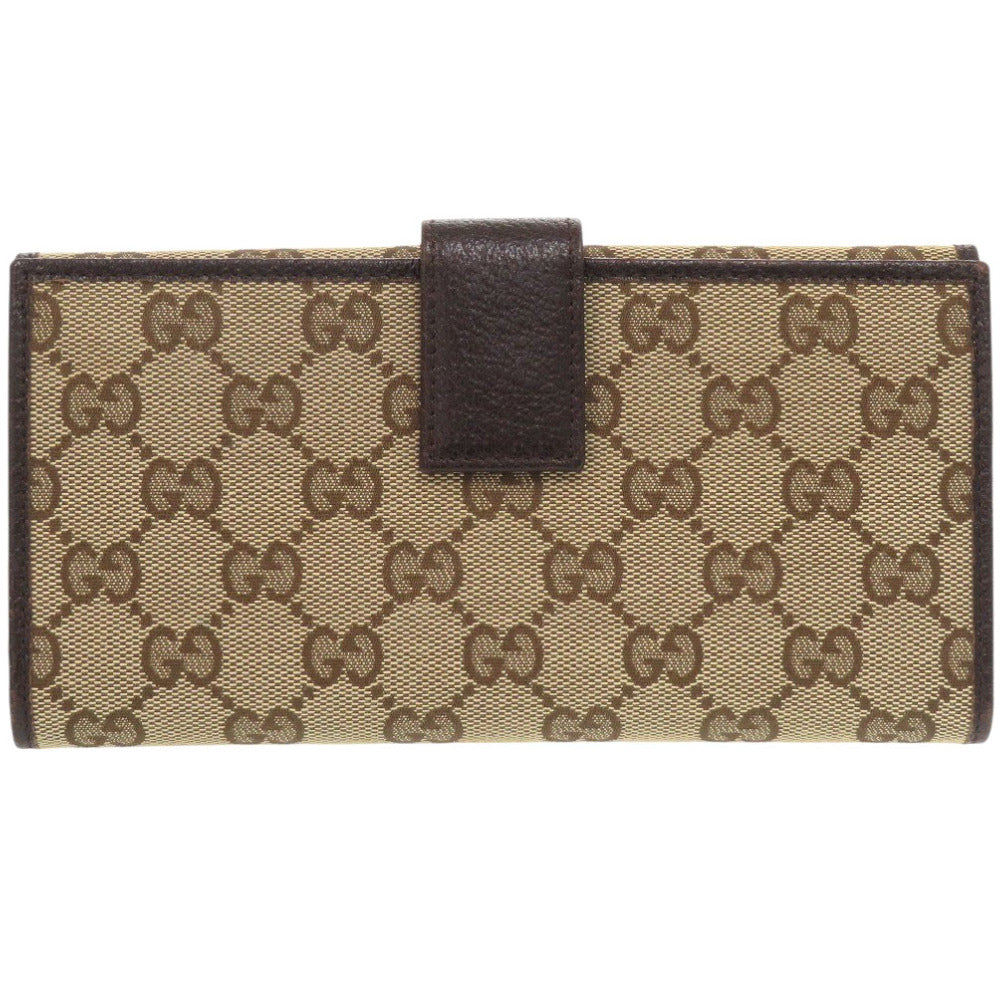 GUCCI Long Wallet Purse 112715 GG canvas beige Women