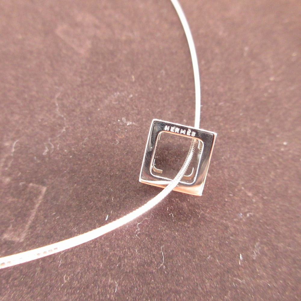 HERMES Necklace metal Orange H cube Cardue Ash Women(Unisex)