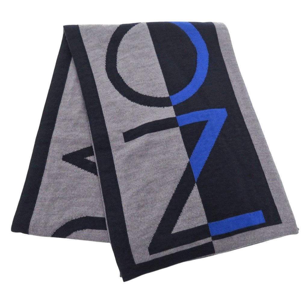 LOUIS VUITTON Scarf M71240 wool Navy Echarpe LV Horizon unisex(Unisex)