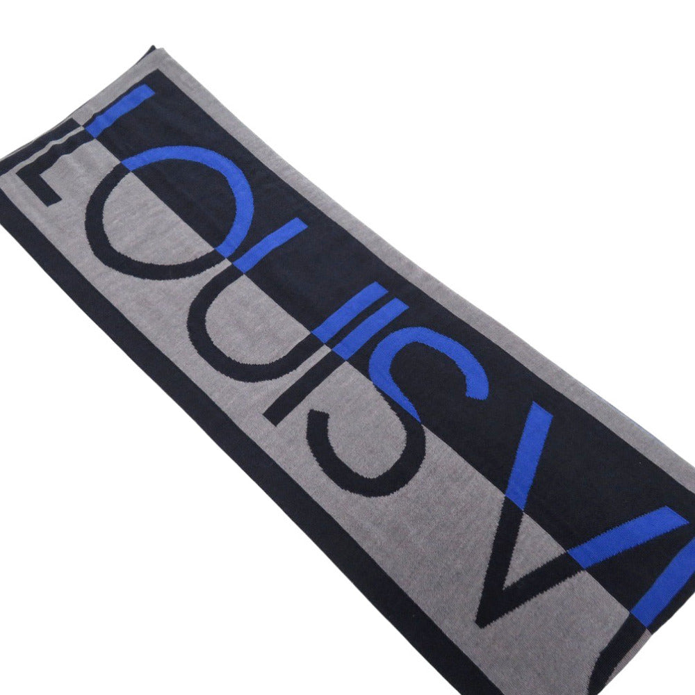 LOUIS VUITTON Scarf M71240 wool Navy Echarpe LV Horizon unisex(Unisex)