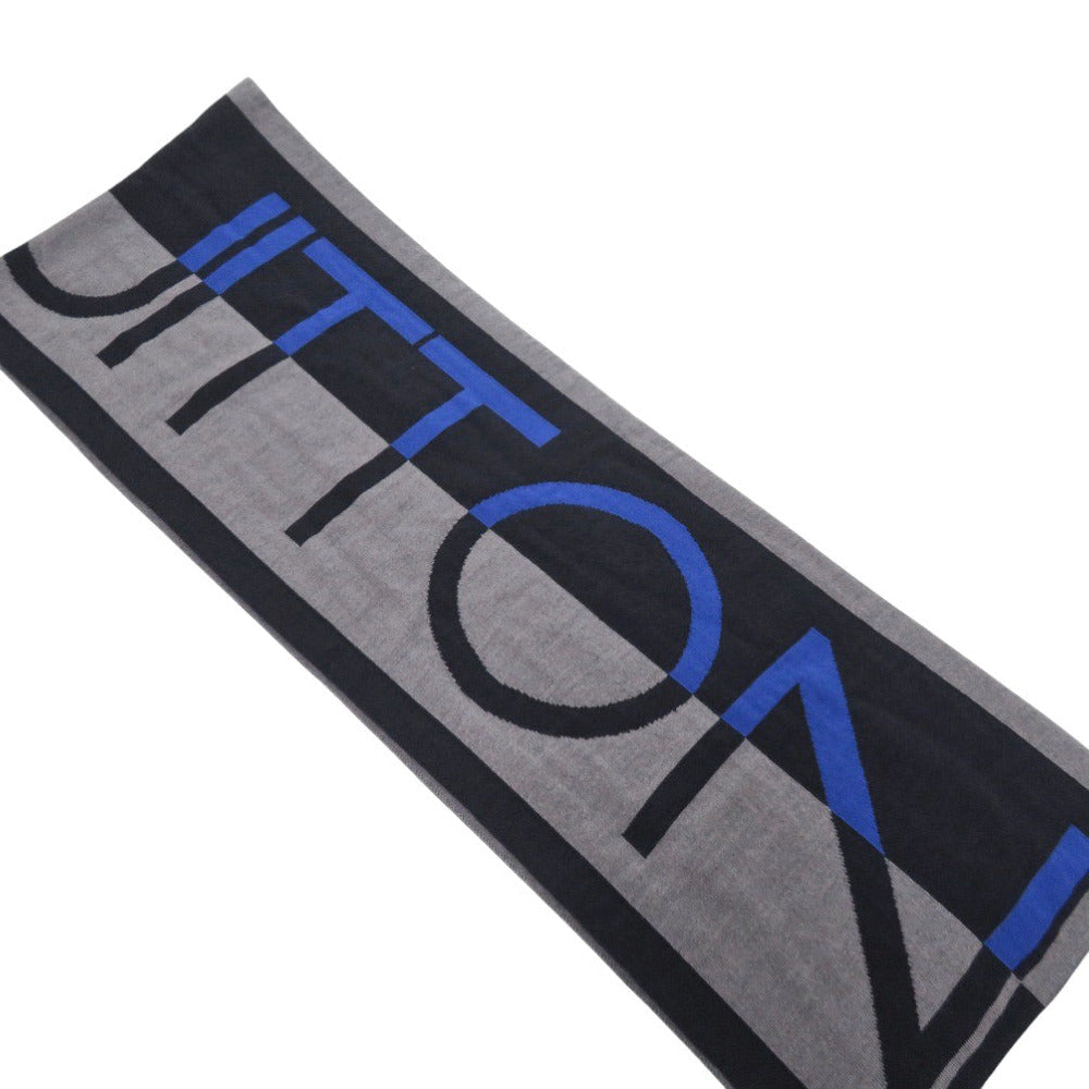 LOUIS VUITTON Scarf M71240 wool Navy Echarpe LV Horizon unisex(Unisex)