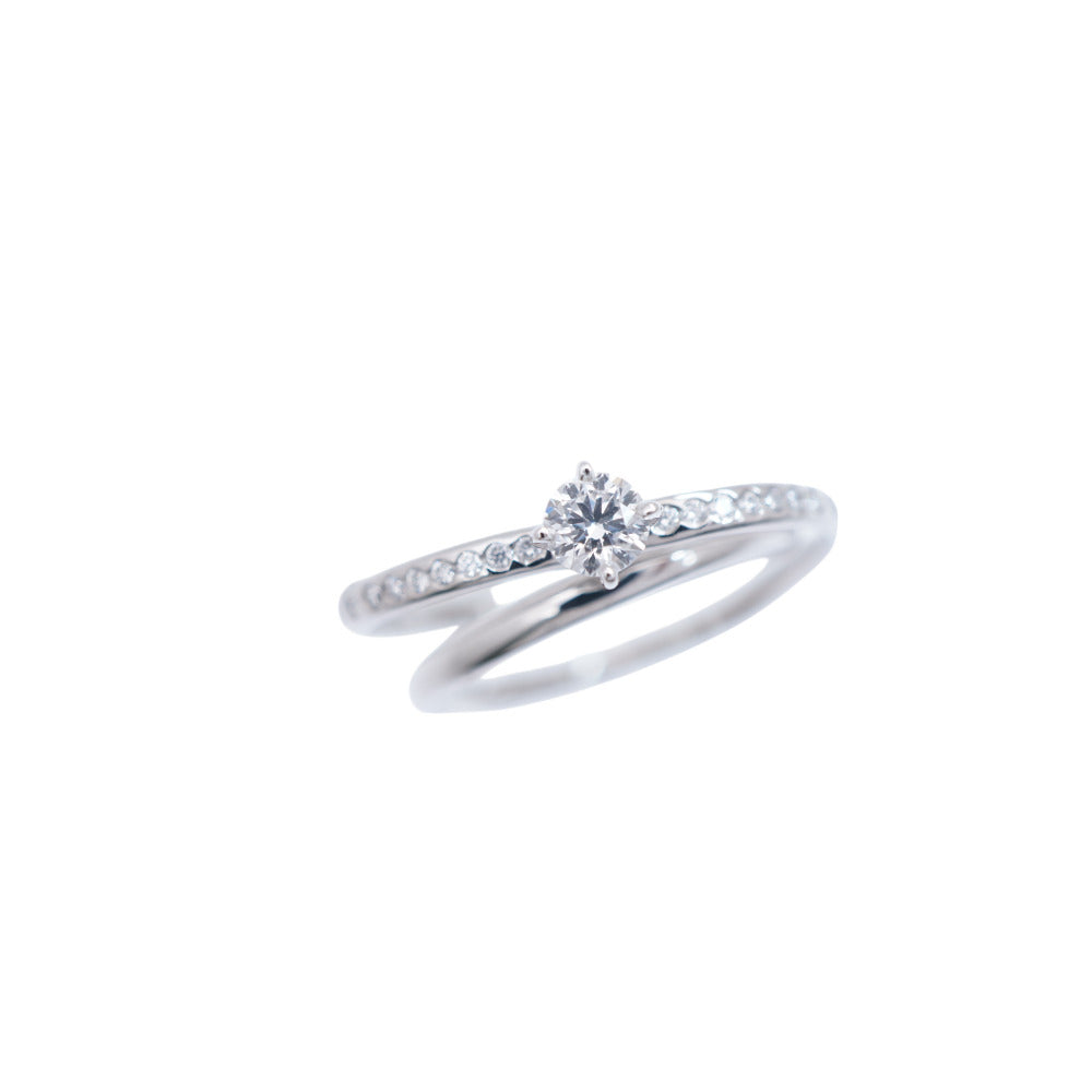 HERMES Ring K18 White Gold, Diamond White gold Vertige Cool 0.30ct 50