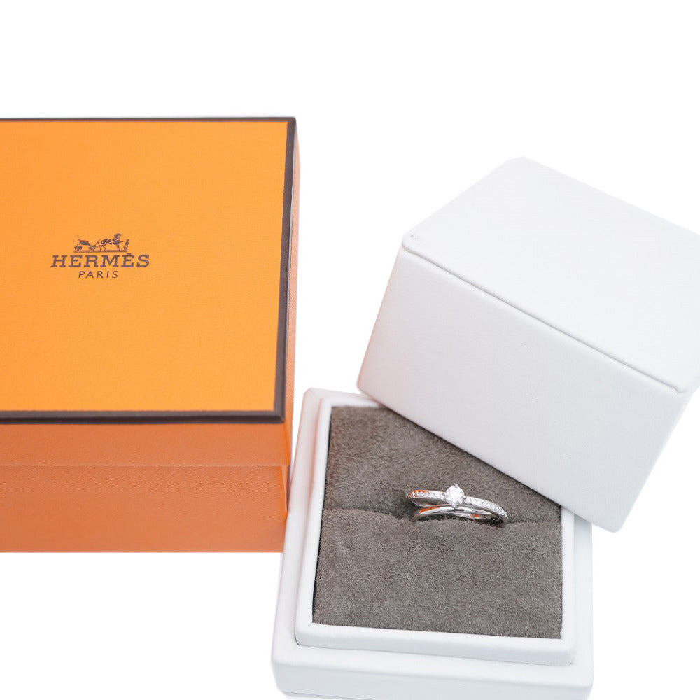 HERMES Ring K18 White Gold, Diamond White gold Vertige Cool 0.30ct 50
