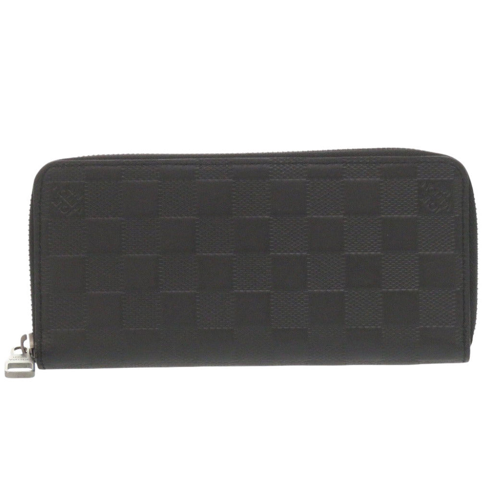 LOUIS VUITTON Long Wallet Purse N63548 Damier Anfini onyx Damier Zippy Wallet Vertical mens