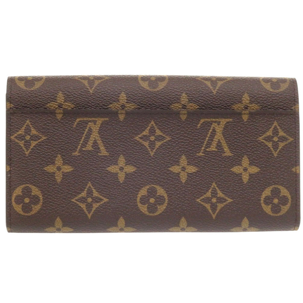 LOUIS VUITTON Long Wallet Purse M60531 Monogram canvas Brown Monogram Portefeuille Sarah unisex(Unisex)
