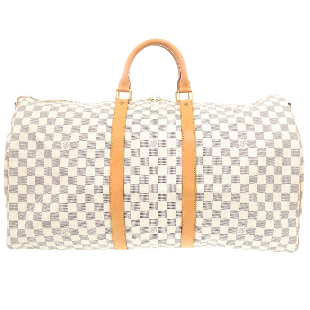 LOUIS VUITTON Boston Duffel bag N41429 Damier Azur Canvas white Keepall bandouliere55 Women(Unisex)