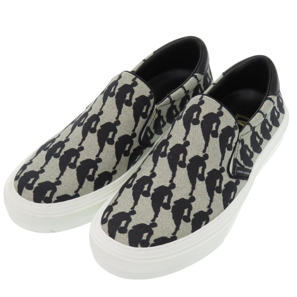 LOUIS VUITTON sneakers Canvas, Leather gray Trocadero NBA collaboration mens 5