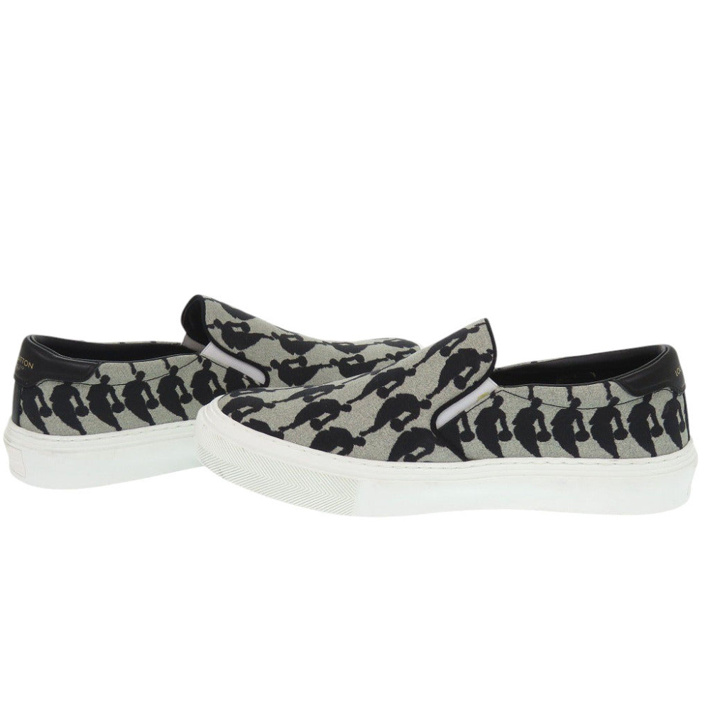 LOUIS VUITTON sneakers Canvas, Leather gray Trocadero NBA collaboration mens 5