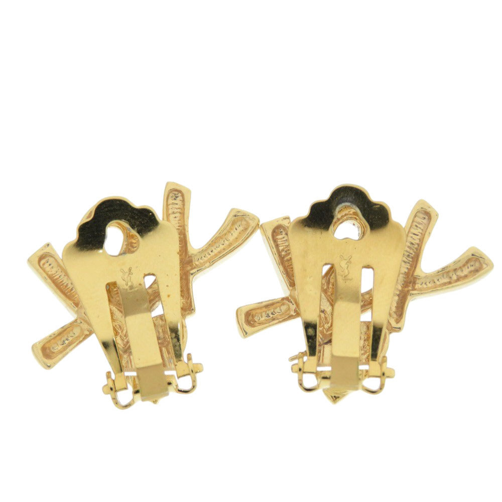 YVES SAINT LAURENT Other accessories Stone, Gold Plated gold Necklace Earring Heart logo Women