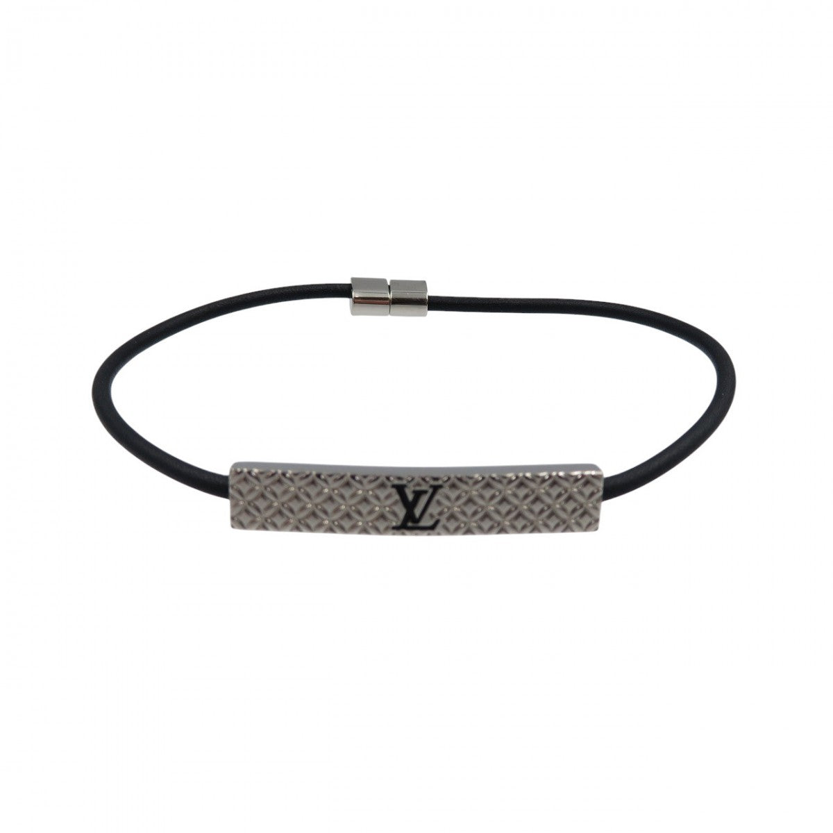 LOUIS VUITTON bracelet M8332Z Calfskin, Metal Silver Champs Elysees bracelet mens