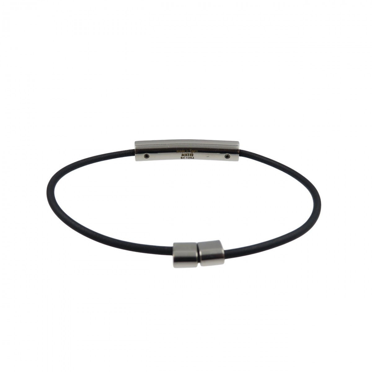 LOUIS VUITTON bracelet M8332Z Calfskin, Metal Silver Champs Elysees bracelet mens