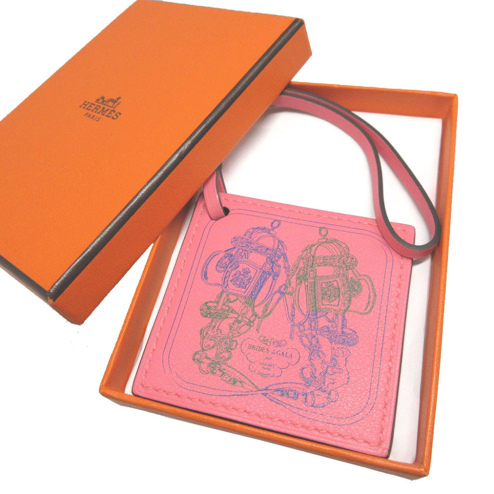 HERMES key ring Vaux Swift Roseet Carenano BRIDES de GALA unisex(Unisex)