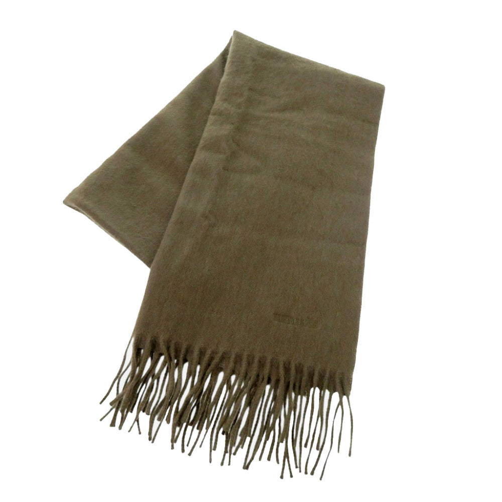 HERMES Scarf 393622T H6 cashmere khaki Women(Unisex)