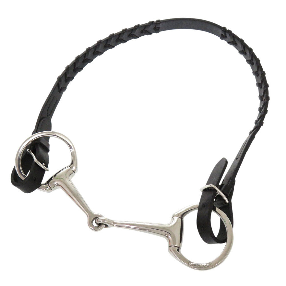 HERMES belt Vaux Swift black Horsebit Buckle Women 90