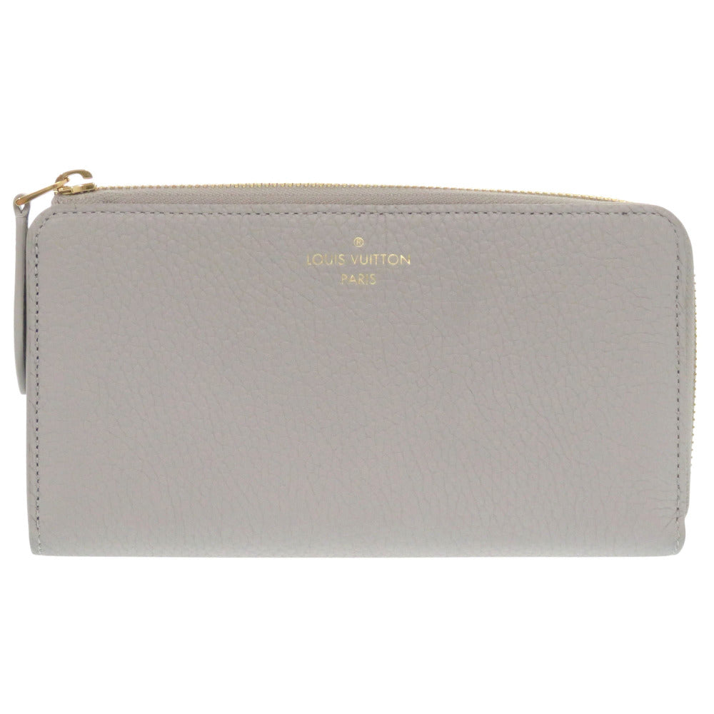 LOUIS VUITTON Long Wallet Purse M83654 Trion Leather Flint Gray Portefeuille comet Women