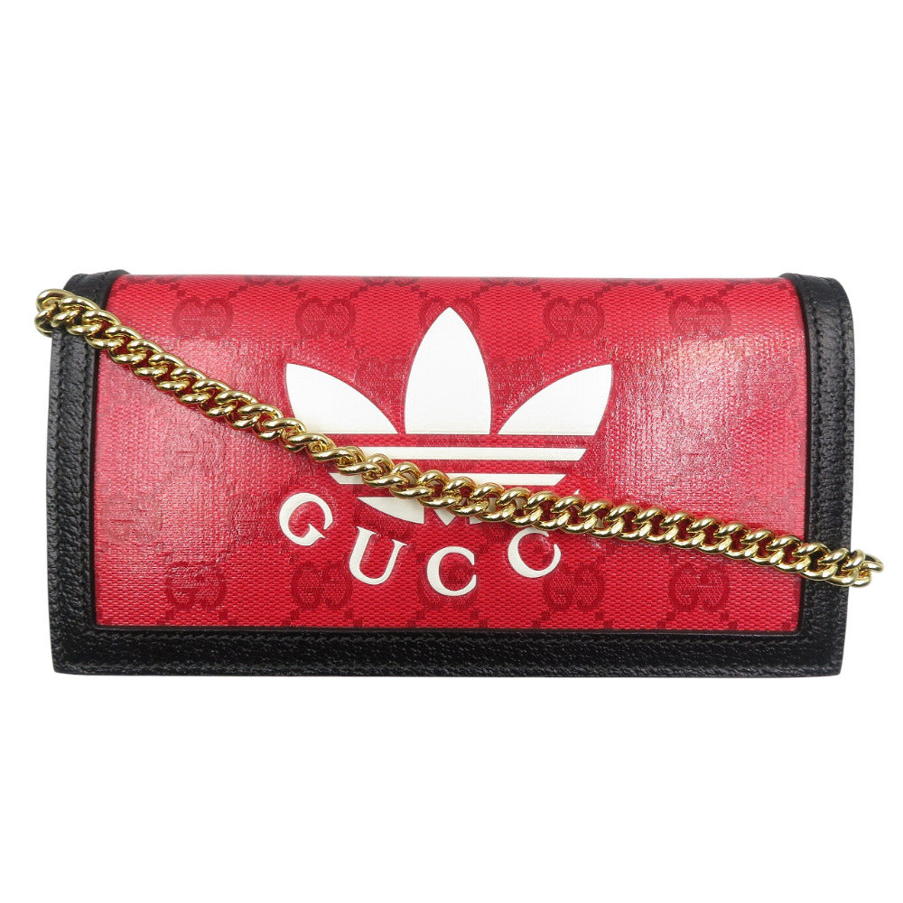 GUCCI Long Wallet Purse 621892 Crystal GG Red GUCCIxadidas